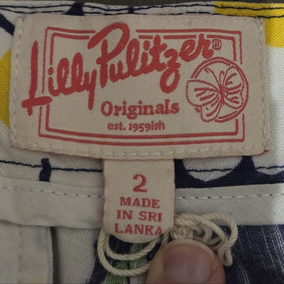 Lilly Pulitzer The Original Resort Fit Bright Navy Look Lady Daisy Capri Pants - Picture 6 of 13